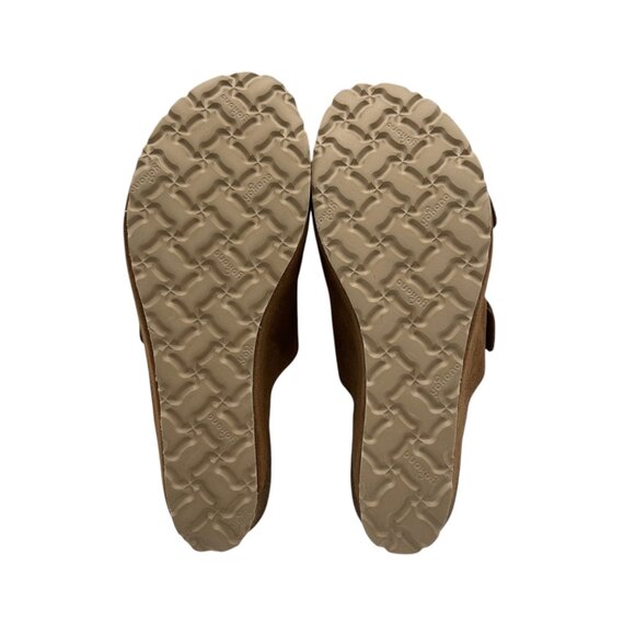 Yokono Suede Double Strap Buckle Wedge Sandal (8) - Picture 14 of 16